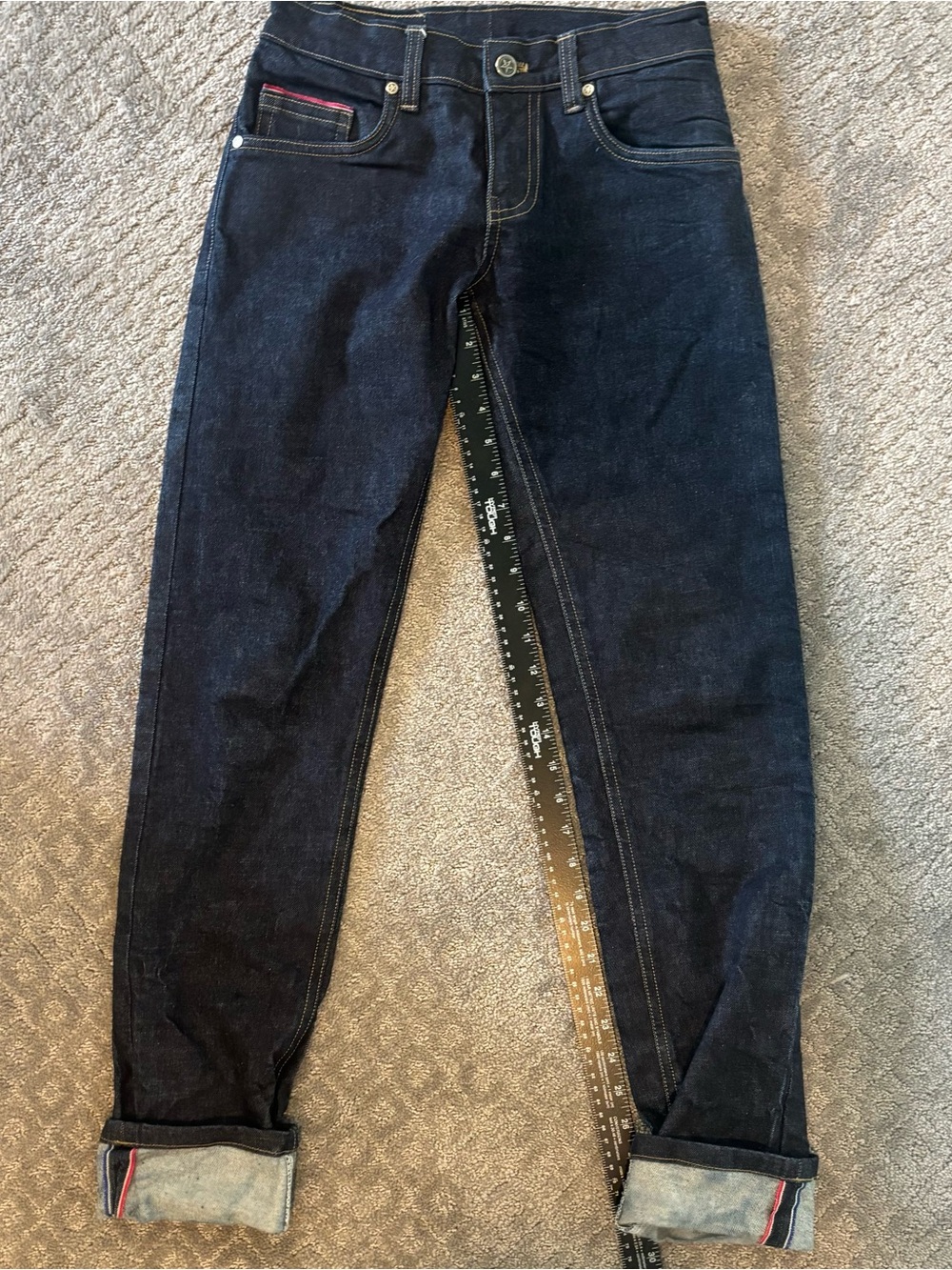 Studio Jeans Hand Made Selvedge Raw Denim Skinny Jeans Size 26/27